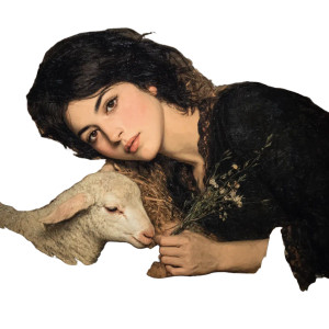 Shepherdess With Sheep Vinyl Car Decal Sticker – Waterproof & UV-Resistant 3.4133333333333336" Shepherdess With Sheep Vinyl Car Decal Sticker – Waterproof & UV-Resistant 3.4133333333333336"