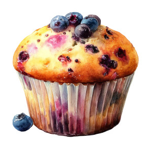 Blueberry Muffin Icon Vinyl Car Decal Sticker – Waterproof & UV-Resistant 6.826666666666667"