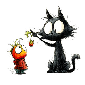 Cartoon Black Cat V9 Vinyl Car Decal Sticker – Waterproof & UV-Resistant 6.826666666666667"