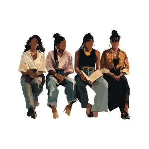 Ebony Fashionistas Vinyl Car Decal Sticker – Waterproof & UV-Resistant 3.4133333333333336"