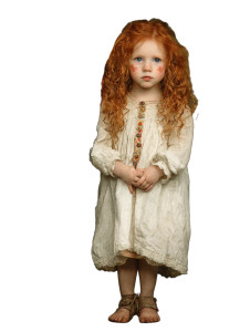 Whimsical Scared Doll Vinyl Car Decal Sticker – Waterproof & UV-Resistant 8.213333333333333"