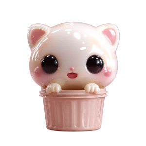 Chibi Kitten Icon Vinyl Car Decal Sticker – Waterproof & UV-Resistant 3.4133333333333336"