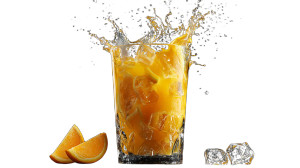 Spilled Orange Juice Vinyl Car Decal Sticker – Waterproof & UV-Resistant 2.72"