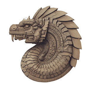 Quetzalcoatl Drawing V2 Vinyl Car Decal Sticker – Waterproof & UV-Resistant 3.4133333333333336"