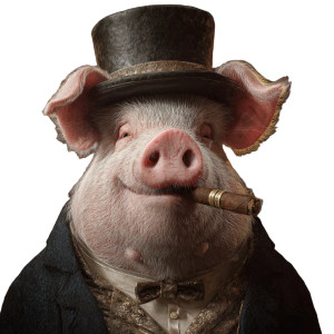 Wealthy Pig Portrait Vinyl Car Decal Sticker – Waterproof & UV-Resistant 6.826666666666667" Wealthy Pig Portrait Vinyl Car Decal Sticker – Waterproof & UV-Resistant 6.826666666666667"