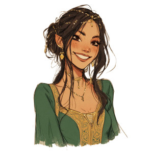 Smiling Half Elf Vinyl Car Decal Sticker – Waterproof & UV-Resistant 3.4133333333333336"