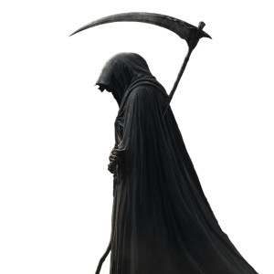 Dark Grim Reaper V2 Vinyl Car Decal Sticker – Waterproof & UV-Resistant 6.826666666666667"