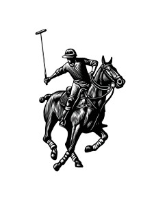 Vintage Polo Logo Vinyl Car Decal Sticker – Waterproof & UV-Resistant 4.213333333333333"