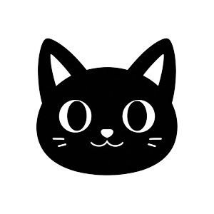 Cute Cat Icon Vinyl Car Decal Sticker – Waterproof & UV-Resistant 6.826666666666667"