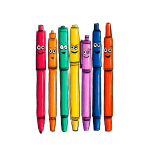 Colorful Smiling Pens Vinyl Car Decal Sticker – Waterproof & UV-Resistant 3.4133333333333336" Colorful Smiling Pens Vinyl Car Decal Sticker – Waterproof & UV-Resistant 3.4133333333333336"