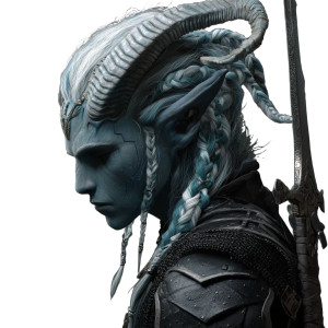 Tiefling Warrior V24 Vinyl Car Decal Sticker – Waterproof & UV-Resistant 3.4133333333333336"