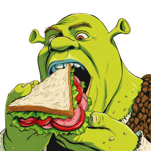 Shrek Eating Sandwich Vinyl Car Decal Sticker – Waterproof & UV-Resistant 3.4133333333333336" Shrek Eating Sandwich Vinyl Car Decal Sticker – Waterproof & UV-Resistant 3.4133333333333336"