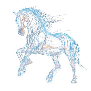 Hologram Zodiac Horse Vinyl Car Decal Sticker – Waterproof & UV-Resistant 3.4133333333333336"