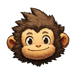 Cute Monkey Head Vinyl Car Decal Sticker – Waterproof & UV-Resistant 3.4133333333333336"