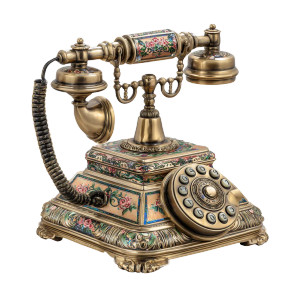 Vintage Ornate Telephone Vinyl Car Decal Sticker – Waterproof & UV-Resistant 3.4133333333333336"