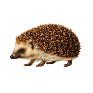 European Hedgehog Illustration Vinyl Car Decal Sticker – Waterproof & UV-Resistant 6.826666666666667"