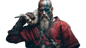 Bald Viking Warrior Vinyl Car Decal Sticker – Waterproof & UV-Resistant 2.72"