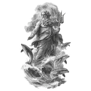 Poseidon Tattoo Design V9 Vinyl Car Decal Sticker – Waterproof & UV-Resistant 3.4133333333333336"