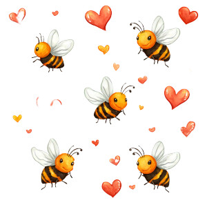 Love Honeybees Vinyl Car Decal Sticker – Waterproof & UV-Resistant 3.4133333333333336"
