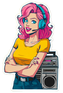 Confident Cartoon Character V4 Vinyl Car Decal Sticker – Waterproof & UV-Resistant 4.426666666666667"