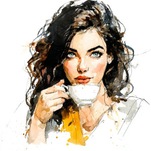 Coffee With Woman Vinyl Car Decal Sticker – Waterproof & UV-Resistant 6.826666666666667" Coffee With Woman Vinyl Car Decal Sticker – Waterproof & UV-Resistant 6.826666666666667"