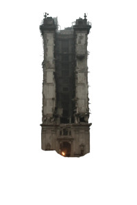 Destroyed Building Vinyl Car Decal Sticker – Waterproof & UV-Resistant 8.96"