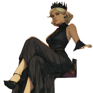 Villainous Queen Vinyl Car Decal Sticker – Waterproof & UV-Resistant 6.826666666666667"