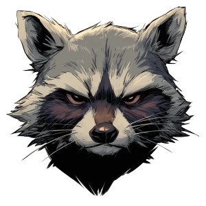 Cartoon Raccoon Head Vinyl Car Decal Sticker – Waterproof & UV-Resistant 3.4133333333333336"