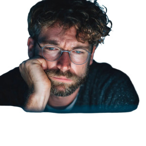 Unhappy Man V2 Vinyl Car Decal Sticker – Waterproof & UV-Resistant 3.4133333333333336"