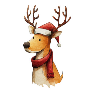 Cartoon Deer Santa Vinyl Car Decal Sticker – Waterproof & UV-Resistant 3.4133333333333336" Cartoon Deer Santa Vinyl Car Decal Sticker – Waterproof & UV-Resistant 3.4133333333333336"