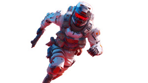 Futuristic Soldier Portal Vinyl Car Decal Sticker – Waterproof & UV-Resistant 2.72"