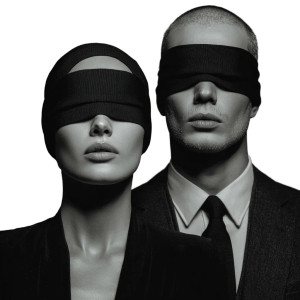 Blindfolded Couple Vinyl Car Decal Sticker – Waterproof & UV-Resistant 3.4133333333333336" Blindfolded Couple Vinyl Car Decal Sticker – Waterproof & UV-Resistant 3.4133333333333336"