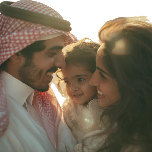 Happy Saudi Family Vinyl Car Decal Sticker – Waterproof & UV-Resistant 6.826666666666667"