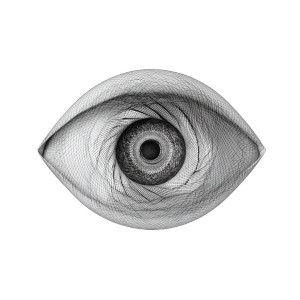 Spiral Eye Wireframe Vinyl Car Decal Sticker – Waterproof & UV-Resistant 3.4133333333333336"