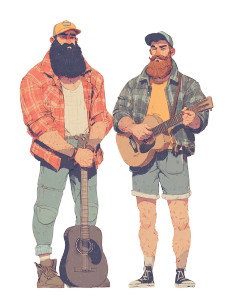 Cartoon Lumberjack Duo Vinyl Car Decal Sticker – Waterproof & UV-Resistant 8.213333333333333" Cartoon Lumberjack Duo Vinyl Car Decal Sticker – Waterproof & UV-Resistant 8.213333333333333"