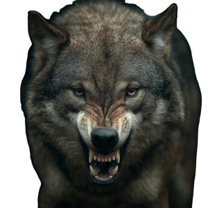 Snarling Wolf Portrait V8 Vinyl Car Decal Sticker – Waterproof & UV-Resistant 3.4133333333333336"