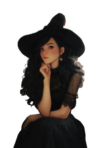 Confident Witch Girl Vinyl Car Decal Sticker – Waterproof & UV-Resistant 8.96" Confident Witch Girl Vinyl Car Decal Sticker – Waterproof & UV-Resistant 8.96"