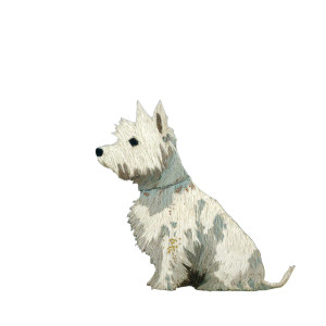 Westie In Winter Vinyl Car Decal Sticker – Waterproof & UV-Resistant 3.4133333333333336"