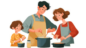 Happy Cooking Parents Vinyl Car Decal Sticker – Waterproof & UV-Resistant 2.72"