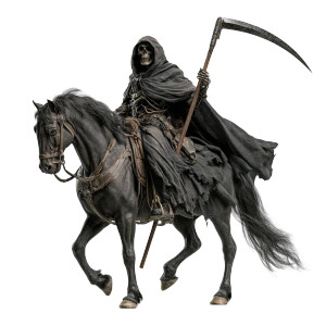 Grim Reaper Riding V15 Vinyl Car Decal Sticker – Waterproof & UV-Resistant 6.826666666666667"