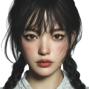 Korean Girl Star Vinyl Car Decal Sticker – Waterproof & UV-Resistant 3.4133333333333336"