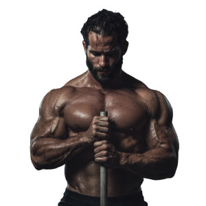 Muscular Man Rod Vinyl Car Decal Sticker – Waterproof & UV-Resistant 3.4133333333333336"