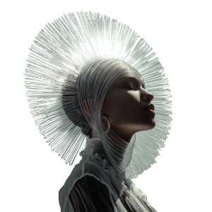 Transparent Sun Headdress Vinyl Car Decal Sticker – Waterproof & UV-Resistant 3.4133333333333336"