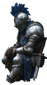 Lone Knight Resting Vinyl Car Decal Sticker – Waterproof & UV-Resistant 9.706666666666667"