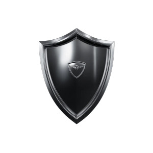 Silver Shield Logo Vinyl Car Decal Sticker – Waterproof & UV-Resistant 3.4133333333333336"
