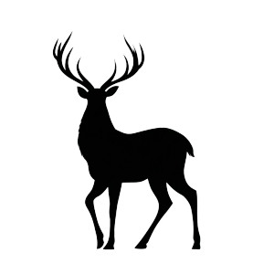 Silhouette Deer Vinyl Car Decal Sticker – Waterproof & UV-Resistant 3.4133333333333336"