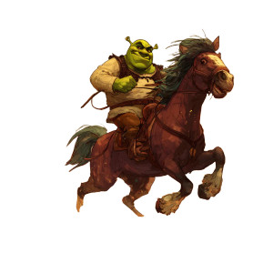 Shrek On Mustang Vinyl Car Decal Sticker – Waterproof & UV-Resistant 3.4133333333333336" Shrek On Mustang Vinyl Car Decal Sticker – Waterproof & UV-Resistant 3.4133333333333336"