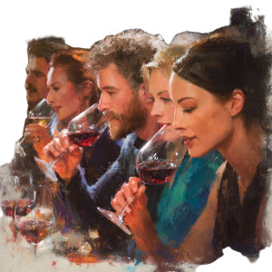 Wine Tasting Gathering Vinyl Car Decal Sticker – Waterproof & UV-Resistant 3.4133333333333336"