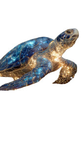 Glowing Constellation Turtle Vinyl Car Decal Sticker – Waterproof & UV-Resistant 4.8533333333333335"