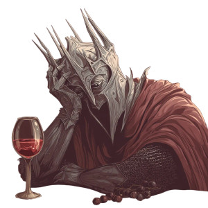 Sauron Stressed Vinyl Car Decal Sticker – Waterproof & UV-Resistant 3.4133333333333336"